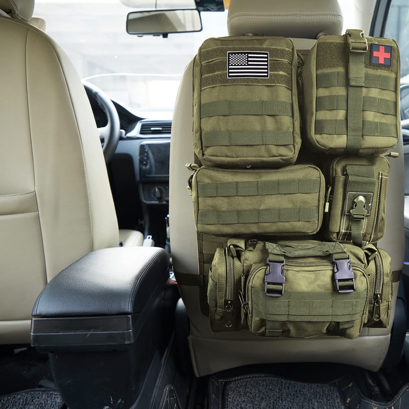 Universal Tactical Seat ​Back Organizer Vehicle Molle Panel Organizer Storage