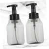 WOONEKY 2pcs Pump Foaming Bottle Reusable Transparent Bubble Maker for