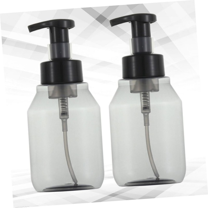 WOONEKY 2pcs Pump Foaming Bottle Reusable Transparent Bubble Maker for