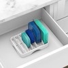 SimpleHouseware Food Container Lid Organizer, Adjustable Lids Storage, White