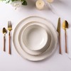 AmorArc Ceramic Dinnerware Sets, Wavy Rim Stoneware Plates and Bowls