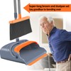 kelamayi Upgrade Broom and Dustpan Set, Self-Cleaning with Dustpan Teeth,