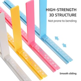 SNOPARD Growth Chart, Baby Height Chart,Spliced Height Ruler, Kids Height Measurement for Wall Sticker, Sliding Measuring Ruler for Nursery School Clinic with High Precision,79 inch (Blue)