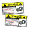 Funny ATV Four Wheeler Nuts Warning Decal Sticker 4x4