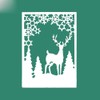 Christmas Trees Deer Frame Metal Die Cuts, Christmas Cards Metal