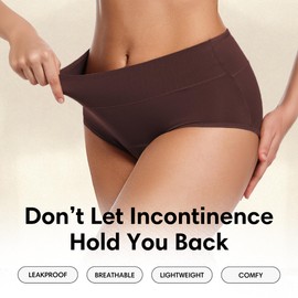 Everdries Washable & Reusable Incontinence Underwear for Women Over 60 - Leakproof, Discreet, Absorbent, Machine-Washable Panties (Comfort Plus, XS, Pack of 5)