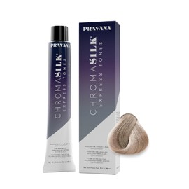 PRAVANA ChromaSilk Express Tones Beige, Matizador de Acción Rápida Sin Amoníaco para Rubios Perfectos, Tonos Entremezclables para Niveles 7-10 con Brillo Duradero Profesional, 90ml