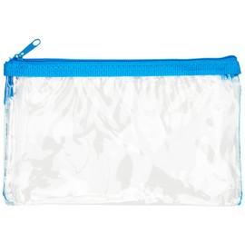 Ark Pencil Case PVC Coloured Zip 200x125mm Clear Assorted Ref : 33645