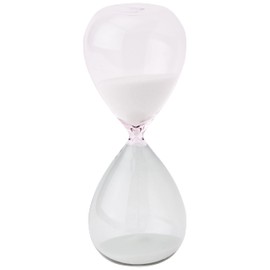 TFA Dostmann Sanduhr 15 Minuten, 18.6009.02.40, aus Glas, Timer, Tischdekoration, Zeitmesser, grau-rosa, Sand, (L) (B) 73 x (H) 190 mm