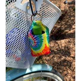 Party Girl Kim Hand Sanitizer Holder - 1 oz Travel Size Hand Sanitizer Keychain Holder, Attaches Easily with Key Ring and Carabiner Clip Sunflower Leopard