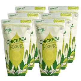 Pereg Chickpea Flour (16 Oz x 6 Pack) - Multipurpose Flour - Naturally Gluten Free - Non GMO - For Cooking, Baking, Coating & Thickening - Ground Gram Flour Chana Besan