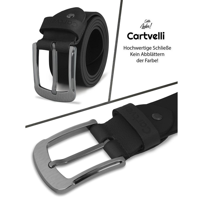 Cartvelli Men's Leather Belt Made in Germany with Gift Box
