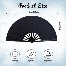 INABULETWO 13 inchs Large Rave Fan Popping Fan Clacking Fans for Line Dancing Hand Fans, Big Foldable Boots on The Ground Hand Handheld Line Dance Clap Fans