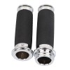 Unbranded Black + Chrome 1" Electronic Handle Grips For Harley