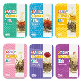 Mingshan Tea Industry Craft Tea Candy Flower Tea Set of 6 Types (1 Bag Each), Set of 6 Bags, Chinese Tea, Jasmine Tea, Green Tea, Present, Flowering Tea