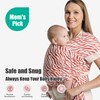 S.Leovay Baby Wraps Carrier,Trendy Zebra Striped, Stretchy Ergonomic Hands-Free Design
