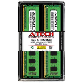 A-Tech 4GB Kit (2x2GB) RAM for Dell OptiPlex 9020, 9010, 7020, 7010, 3020, 3010, XE2 (USFF/SFF/MT/DT) | DDR3 1600 MHz DIMM PC3-12800 UDIMM Memory Upgrade