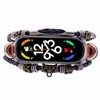 for Xiaomi Mi Band 7 Leather Strap Metal Snap Retro