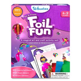 Skillmatics Foil Fun - Unicorns & Princesses, Easter Basket Stuffers, No Mess Art for Kids, Craft Kits & Supplies, DIY Creative Activity, Travel Toys, Gifts for Ages 4, 5, 6, 7, 8, 9