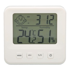 Indoor Temperature Humidity Monitor Smile Display High Accuracy Reading Digital Hygrometer with 45 Degree Foldable Stand