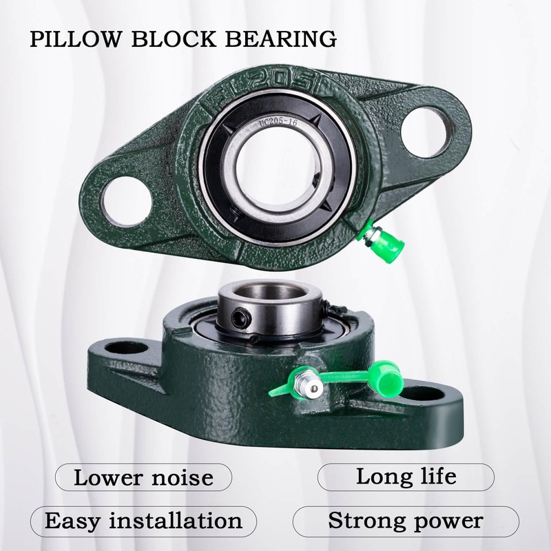 SHINICO Pillow Block Bearing 1 inch Shaft Bore, Flange Mounted