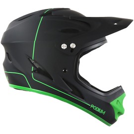 Demon United Podium Full Face Helmet Black/Green Lrg