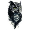 2 Sheets Temporary Owl Tattoo Deer Tattoo Bird Tattoo Animal