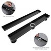 EXF Linear Shower Drain 12 Inch Matte Black with Reversible