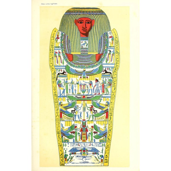 Early Colorful Illustration of Egyptian Mummy - 1866 - 5
