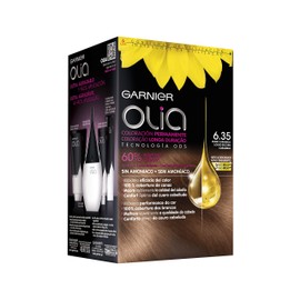 Garnier Olia Coloración Permanent Sin Amoniaco Para Un Olor Agradable Con Aceites Florales De Origen Natural - Rubio Caramelo 6.35