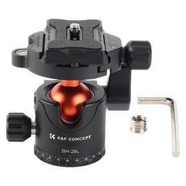 Metal Tripod Ballhead Aluminum Alloy Panoramic Tripod Head 1/4 Inch Screw Mount Panoramic Ballhead With Quick Release Plate
