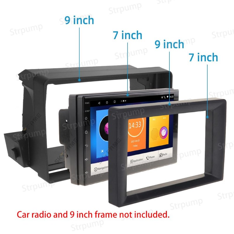 9'' to 7'' Inch Universal Car Radio Stereo Fascia Frame