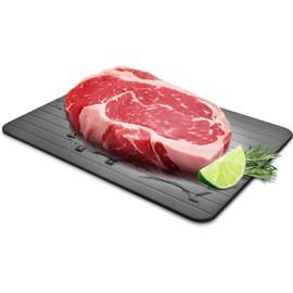 VERALY.MX Bandeja de descongelación, Bandeja de descongelación de Aluminio, Placa, Carne, Alimentos congelados, descongelación rápida para Cocina casera