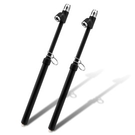 Z-oneMart Tire Pressure Gauge Heavy Duty Dual Head Truck Tire Gauge Solid Brass Body Black Painting, Aluminum Slide, with Hook, Range 10-150psi for Bike Car SUV Vehicle Tester 2PCS