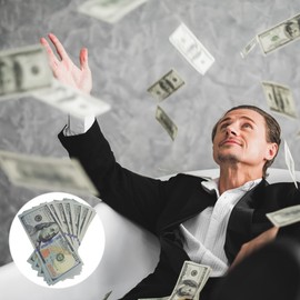 Prop Money - 120 Sheets 100 $, Play Money Dollar Notes Full Size, Dollar Notes, Play Money for Children Shop, Play Money Children for Maths, Counting and Currency Skills