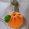 Cute Tangerine Bag | Knitted Bag Cute Drawstring,Orange-Shaped Crochet Purse,