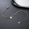 TEAMER Four Leaf Clover Bracelet Stainless Steel Irish Good Luck
