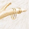 Solid 14k Gold Hoop Earrings for Women,2mm Tube Yellow Gold