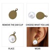 pson 20Pcs Round Flat Back Tray Earring Clips, 20 Clip-On
