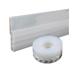 Door Draft Stopper for Bottom of Door - Upgraded Door Sweep for Bottom of Door/Weather Stripping Door Seal, Energy–Saving Door Strip Ideal for Keeping Out Cold, Hot & Damp (Transparent), Optional