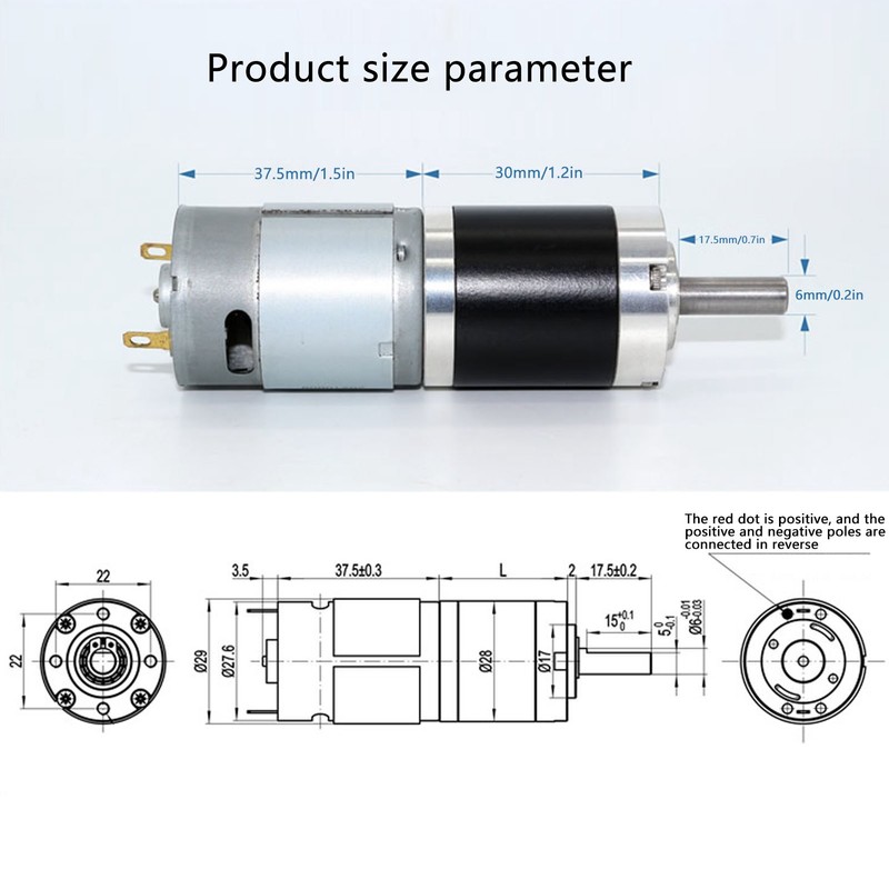 Brushed DC Motor All Metal Pure Copper Wire Rotor Fast