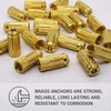 SKIR'CO (6 pcs) Brass Drop in Anchors M16 x 45