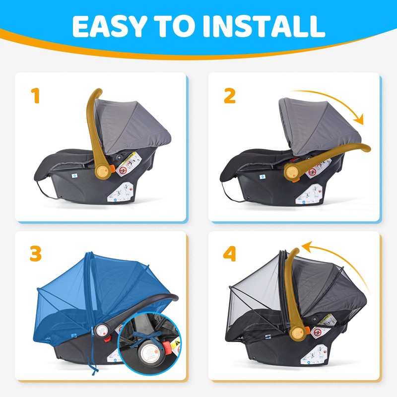 Orzbow Mosquito Net for Infant Car Seat | Universal Baby