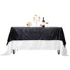 PartyDelight Sequin Tablecloth, Wedding, Sweetheart, Christmas Tree, Rectangular, 48"x72", Black