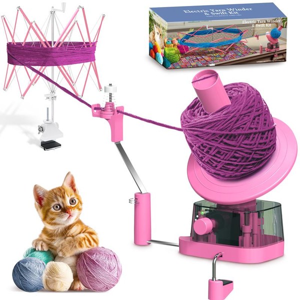 Yarn Winder for Crocheting, Large Capacity Electric Yarn Ball Winder