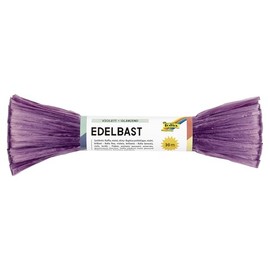 folia 9232 Raffia Edelbast, 1 Bundle of 30 m in Purple, String Made of Shiny Synthetic Fibre, Ideal for Crafts, Decoration or for Arrangements, Bouquets and Other Floristry Works