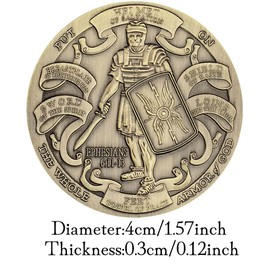 Put On The Full Armor of God Challenge Coin Ephesians 6:10-12 Commemorative Coin (Pack of 3)