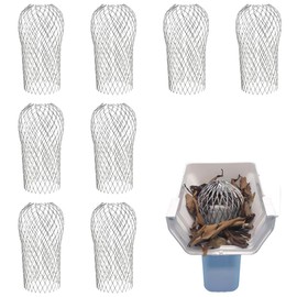 Gutter Leaf Protection, Pack of 8 Adjustable Downpipe Protection, Gutter Strainer for Gutter & Gutter, Rain Gutter Leaf Protection, Gutter Strainer Against Clogging by Leaves & Dirt