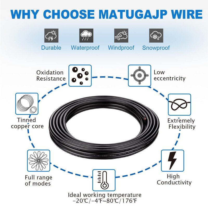 Matugajp 14awg 6 Wire Cable 14/6 Electrical Wire 6 Core