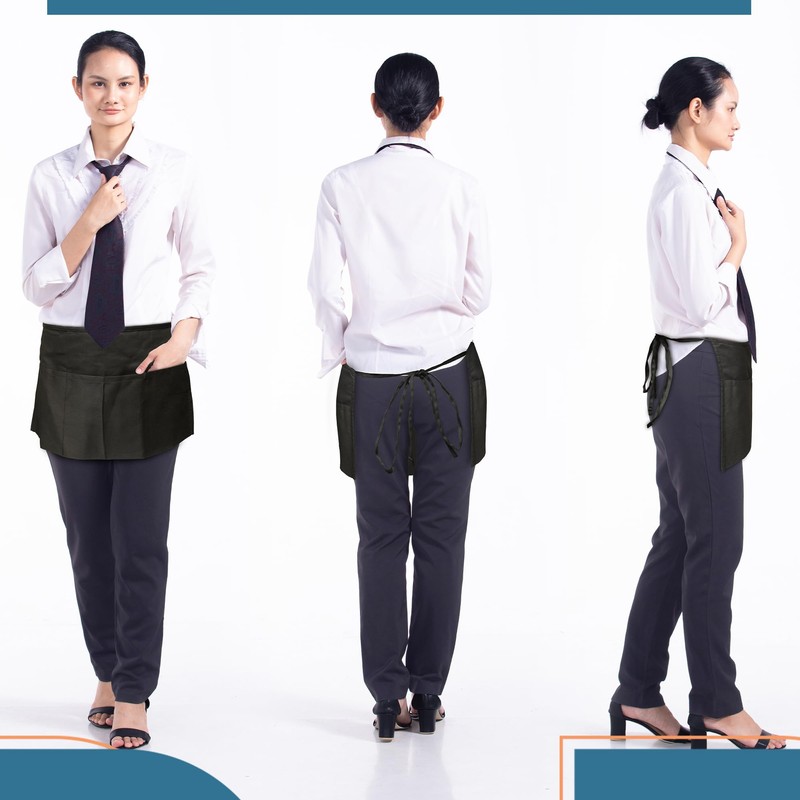 Batex Premium Cotton Server Apron with 3 Pockets,1 | 3